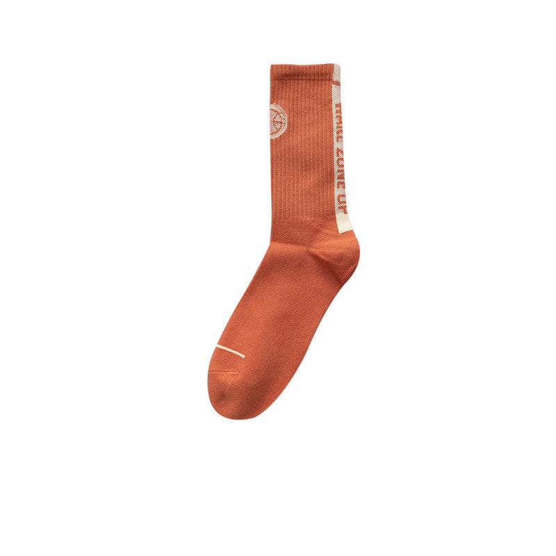 Men's Tide Socks Solid Color Long Tube High Top