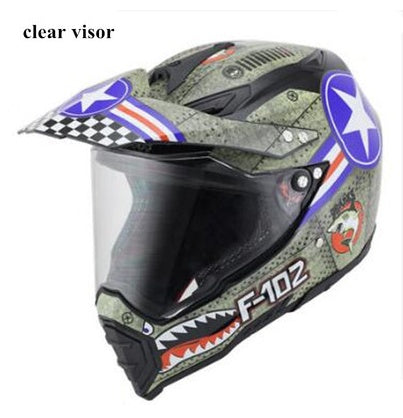 Off-road helmet motorcycle racing helmet road off-road dual-use helmet men and women four seasons pull helmet full face helmet