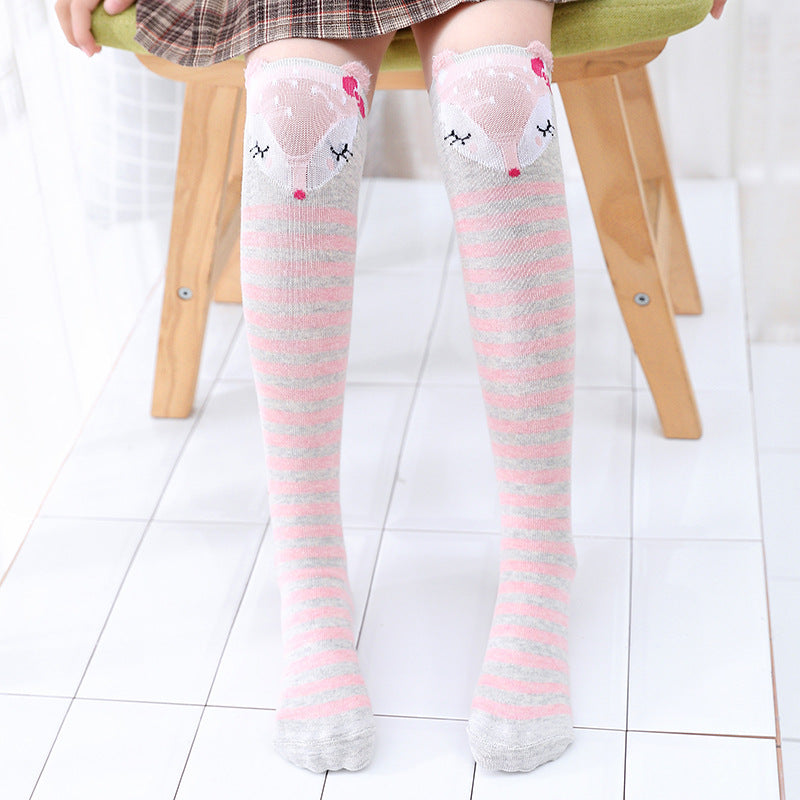 Gold Cartoon Cotton Stockings