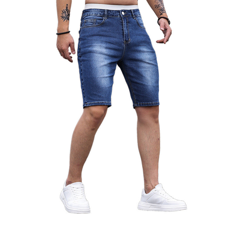 Three-color Stretch Tight Denim Shorts