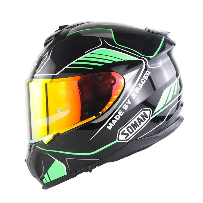 Motorcycle Full Face Helmet Motorcycle Riding Double Lens Full Cover Helmet