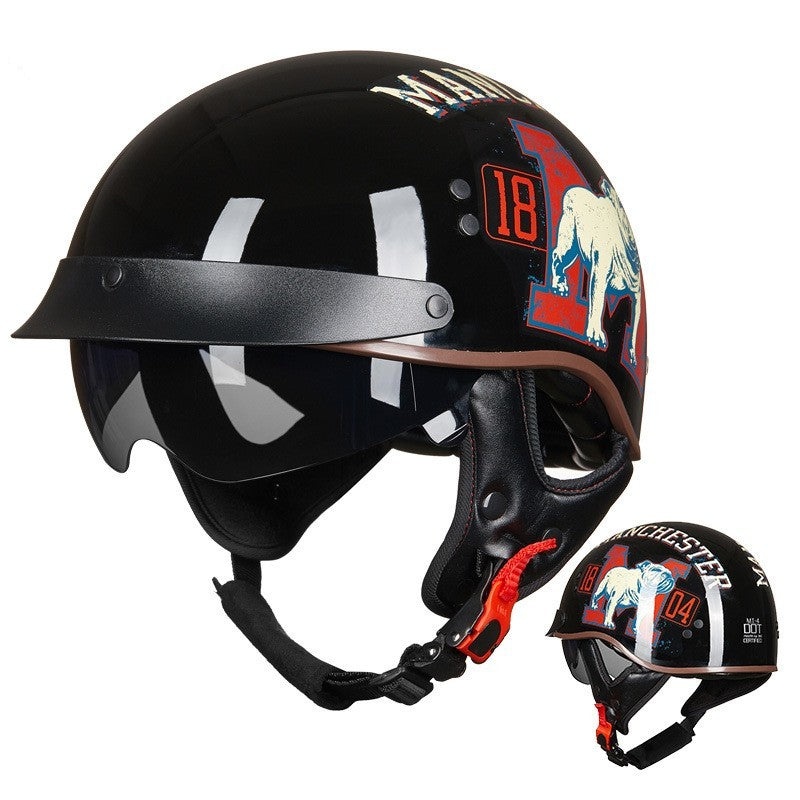 Retro Motorcycle Breathable Helmet