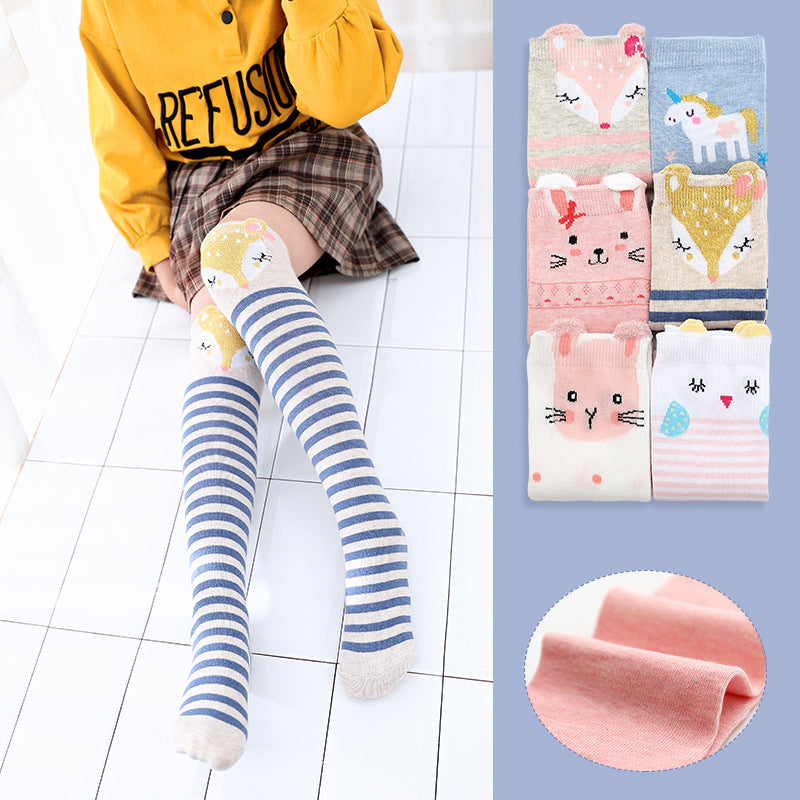 Gold Cartoon Cotton Stockings