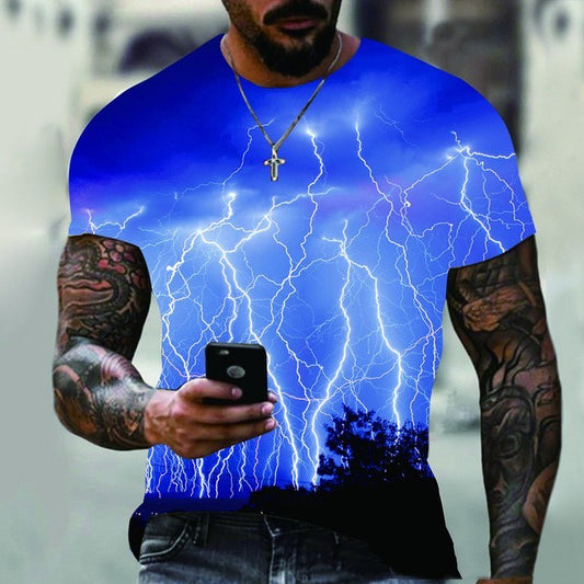 New Children's Casual Short Sleeved T-shirt Lightning Series