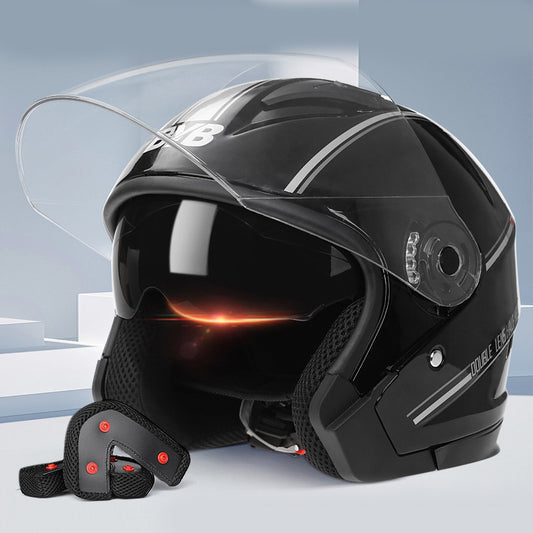 Electric Bicycle Double Lens Helmet