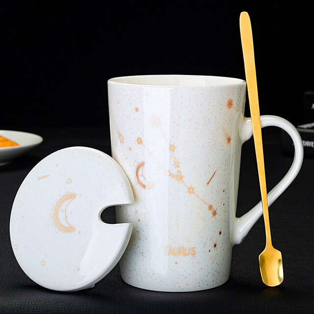 Creative Mugs With Spoon 12 Constellations