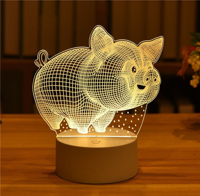 Jouets modèles de veilleuse LED 3D