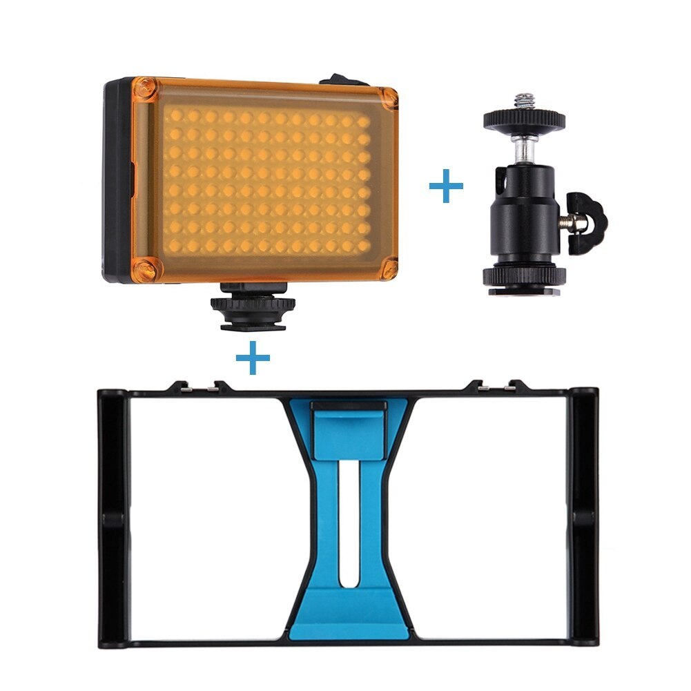 Compatibel met Apple, mobiele fotografieset, mobiele levende konijnenkooiset, microfoonstatief met aanvullend licht