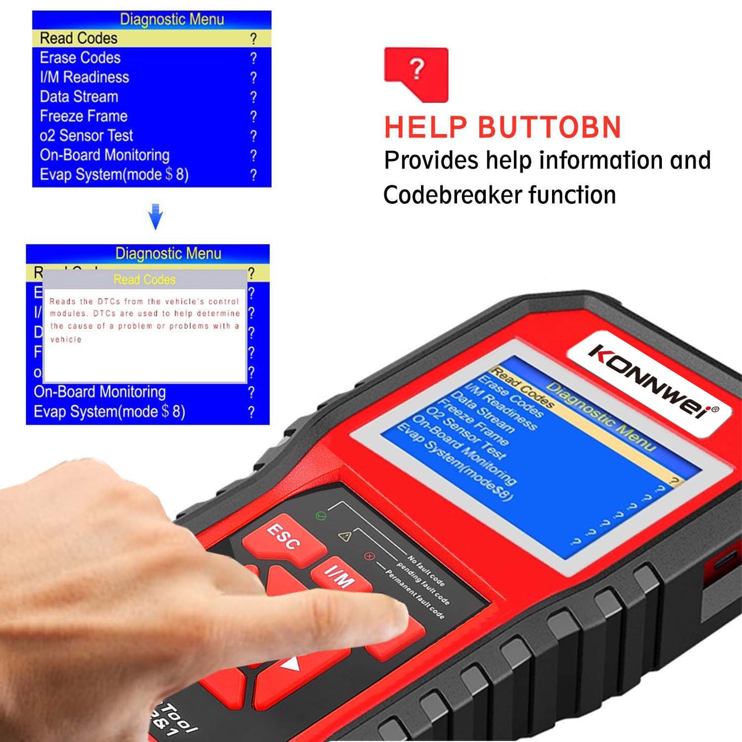 KW850 OBD2 CAN BUS Code Reader auto motor foutcode detector scanner