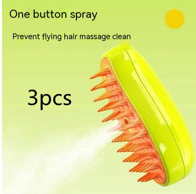 Steamy Dog Brush Electric Spray Cat Hair