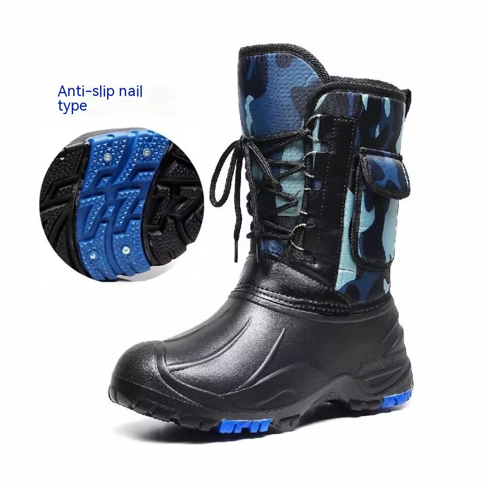 Fleece-lined Cotton-padded Warm Keeping Fishing Boots