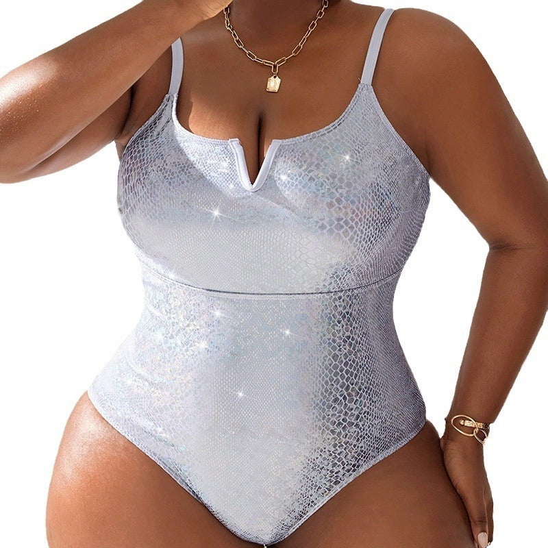 Women's Plus Size Triangle Beach Swimsuit Plus-sized