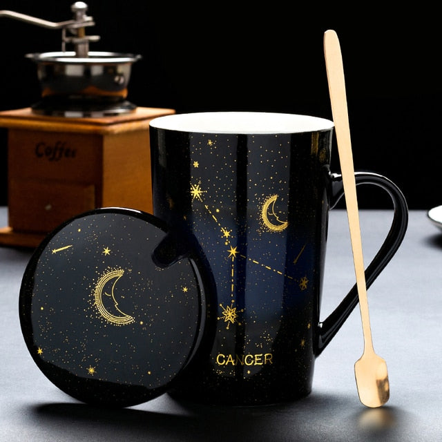 Creative Mugs With Spoon 12 Constellations