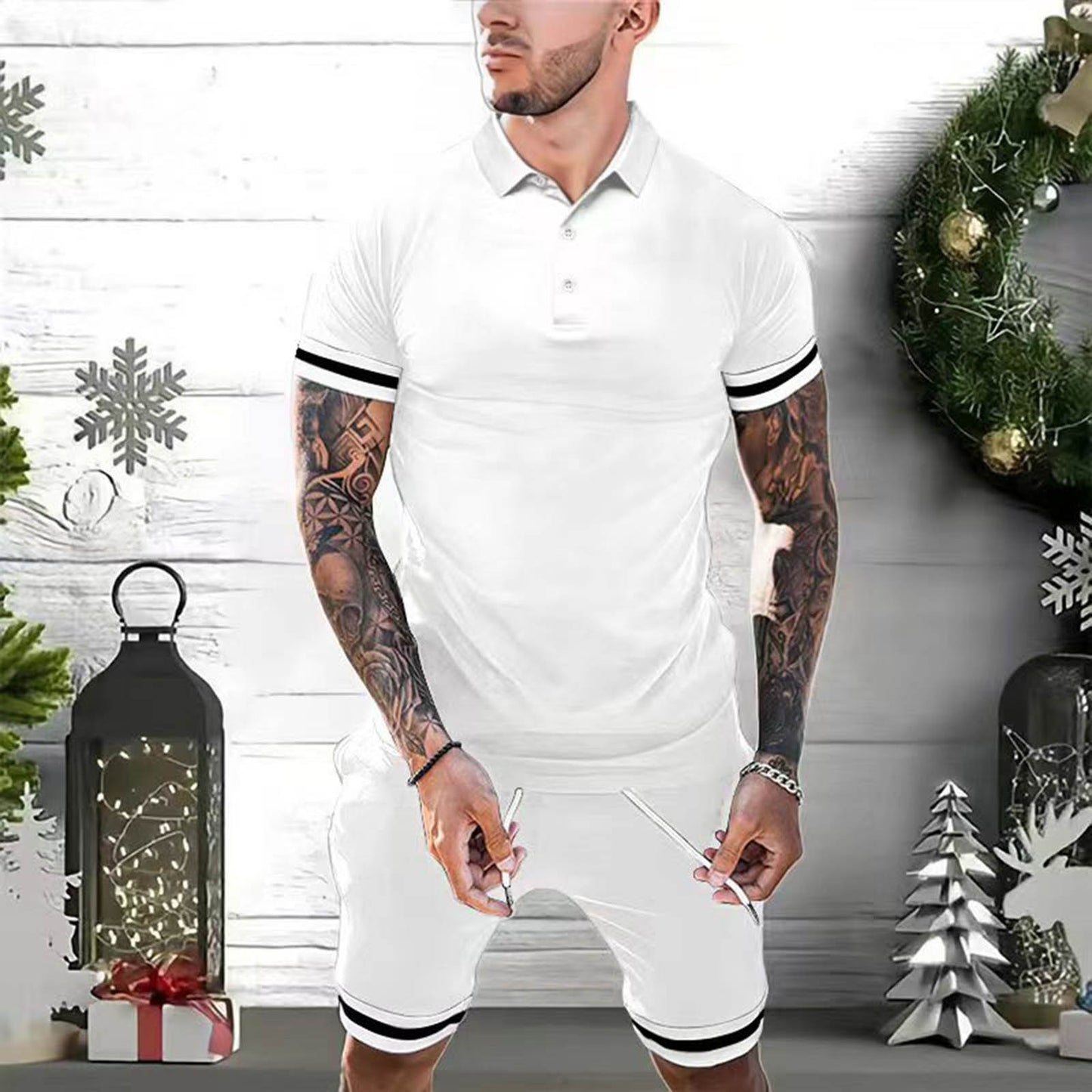 Heren korte sets 2-delige outfits Polo shirt Mode zomer trainingspakken Casual set Korte mouwen en shorts set voor heren