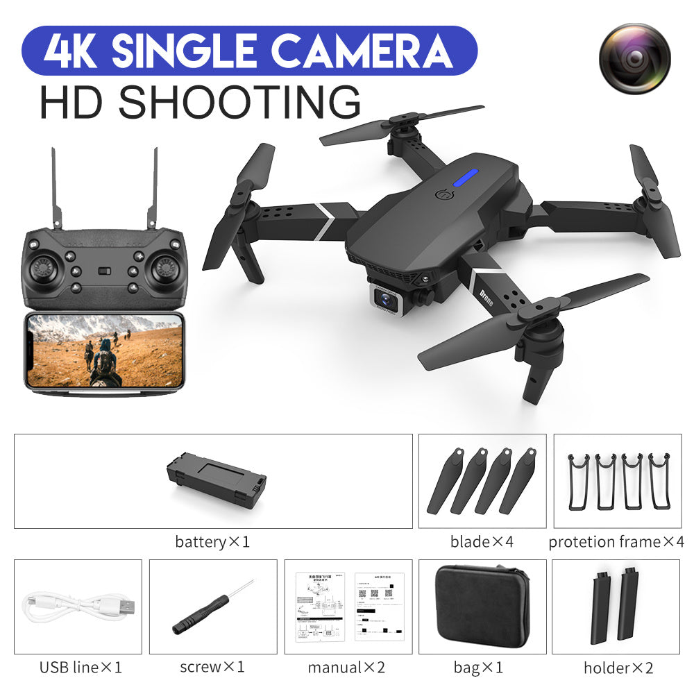 E88 Drone Luchtfotografie HD 4K Dual Camera Afstandsbediening Vliegtuig Speelgoed