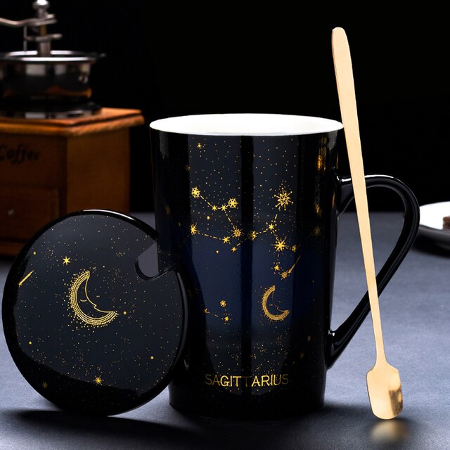 Creative Mugs With Spoon 12 Constellations