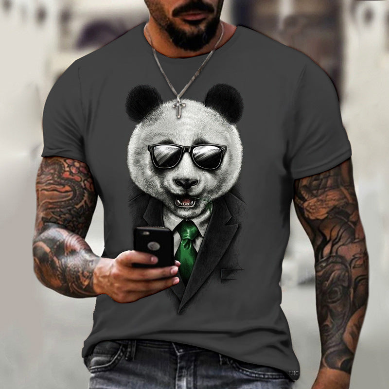 Heren Cartoon Zonnebril Panda T-shirt