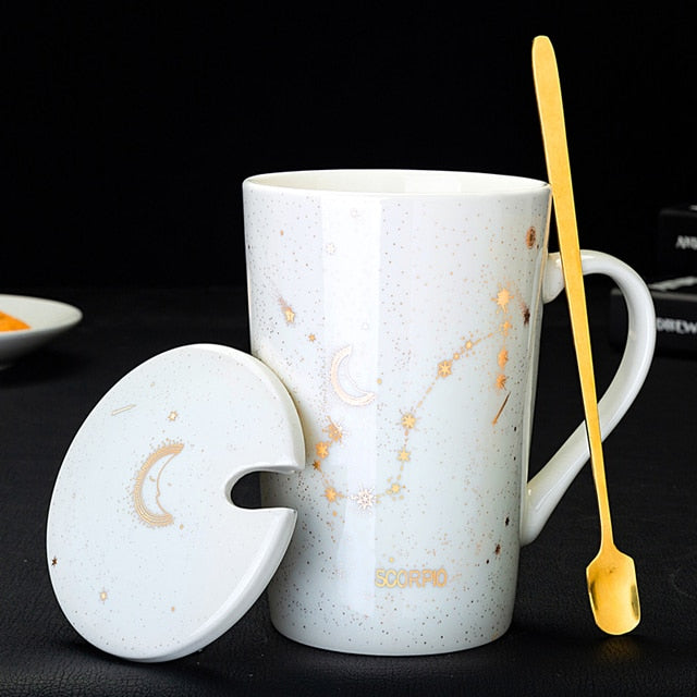 Creative Mugs With Spoon 12 Constellations