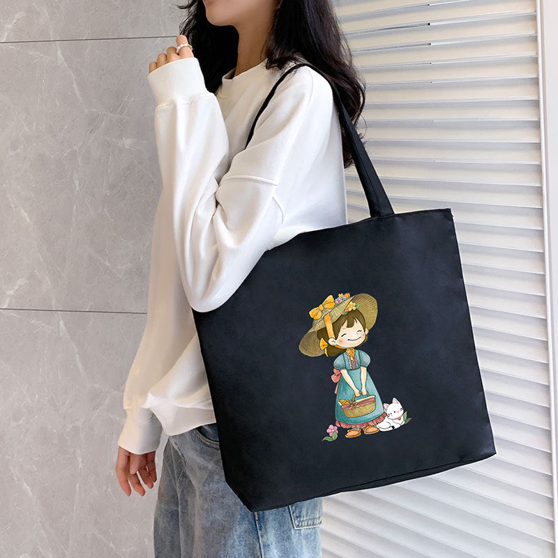 Women's Canvas Bag New Shoulder Handbag Student Tote One Piece