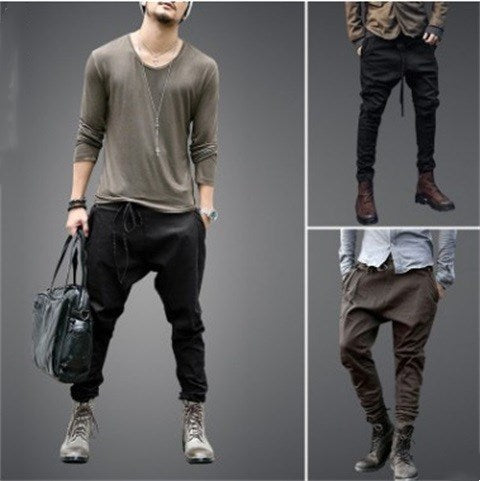 Lace up loose casual pants Leggings