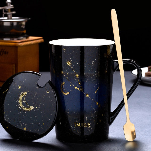 Creative Mugs With Spoon 12 Constellations