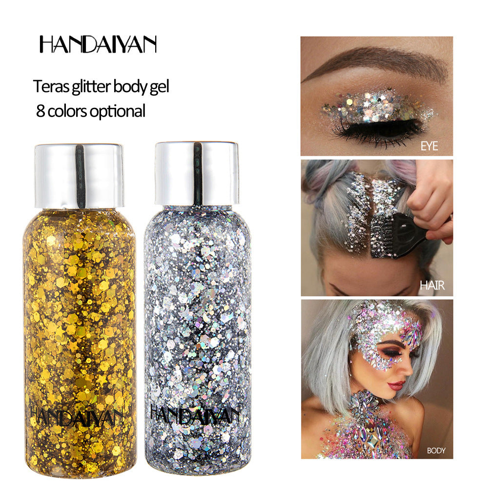 Oogglitter Nagel Haar Lichaam Gezicht Glitter Gel Art Hart Losse Pailletten Crème Festival Glitter Decoratie Feest Gereedschap