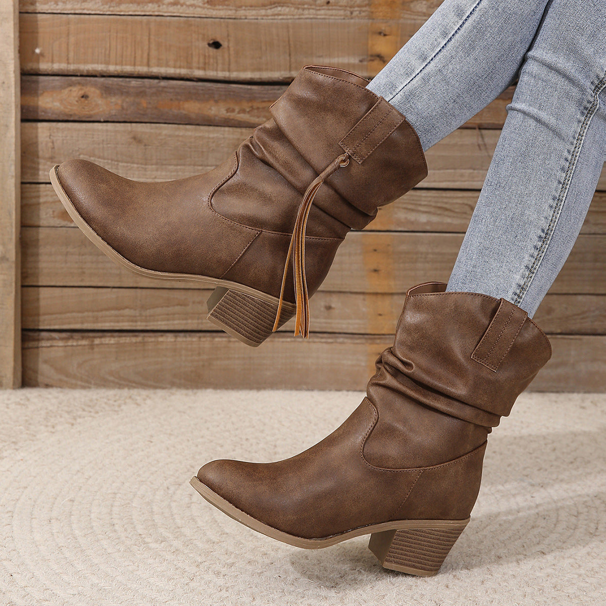 Retro Tassel Boots