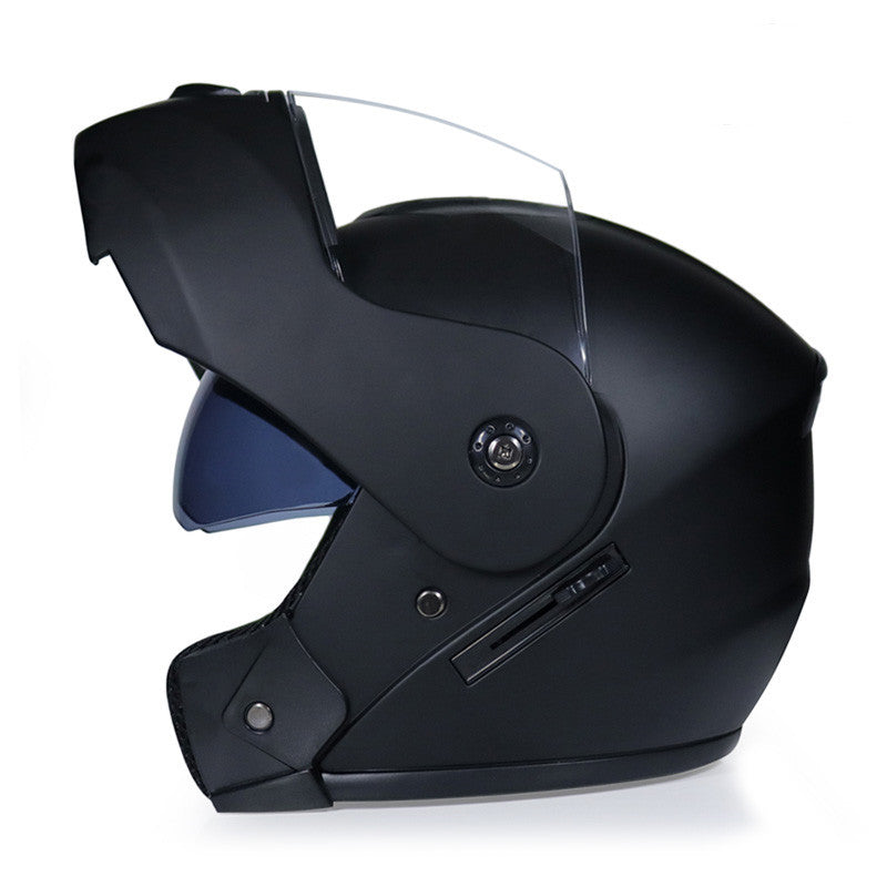 Motorcycle Winter Double-lens Uncovered Helmet