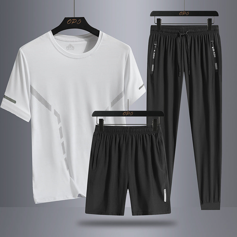 Three-piece Short Sleeve Short Pants