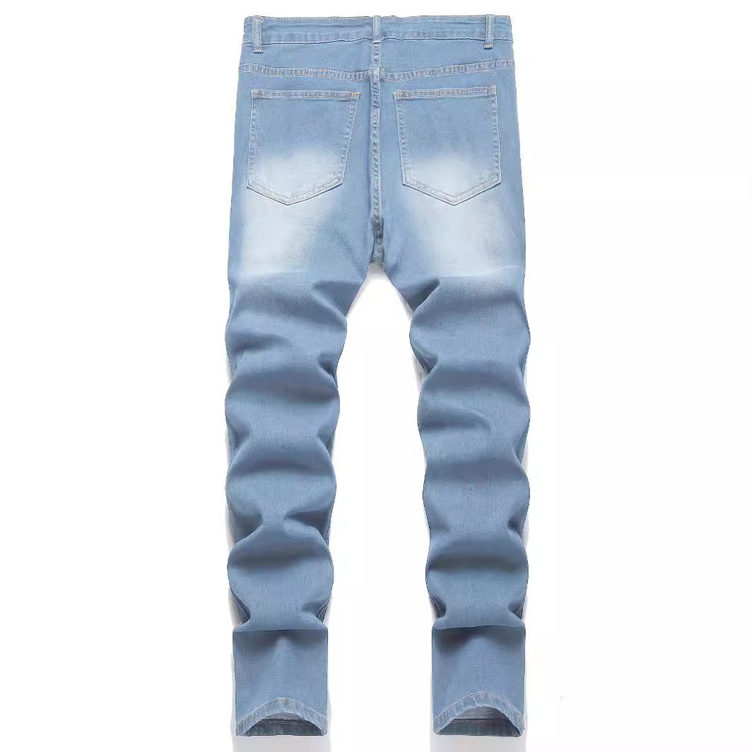 European Style Patch Jeans