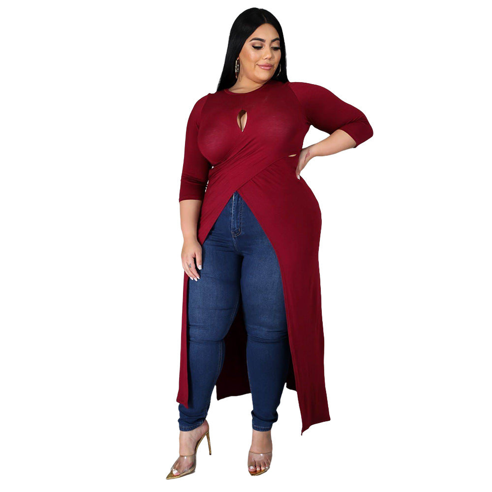 Robe Fendue Haut Grande Taille