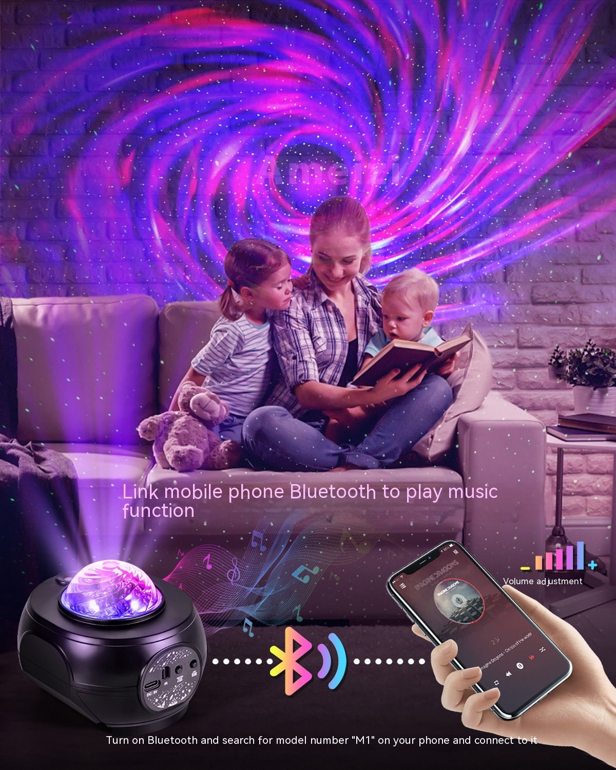 APP Sterrenhemel Projector Muziek Kleine Nachtlamp