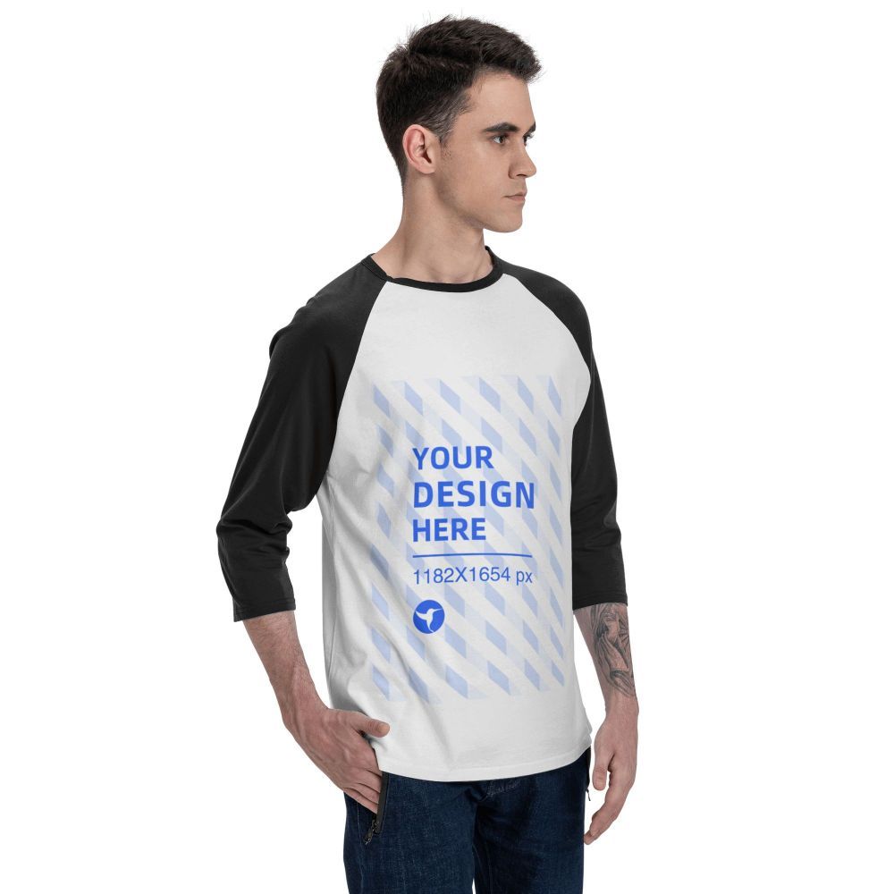 Men's Raglan Sleeve Crew Neck T-Shirt