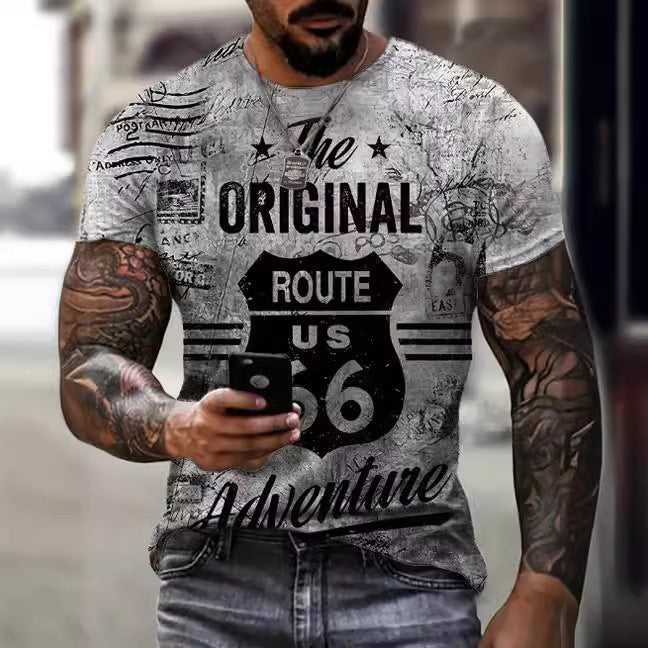 Printed Sports Summer Casual T-shirt