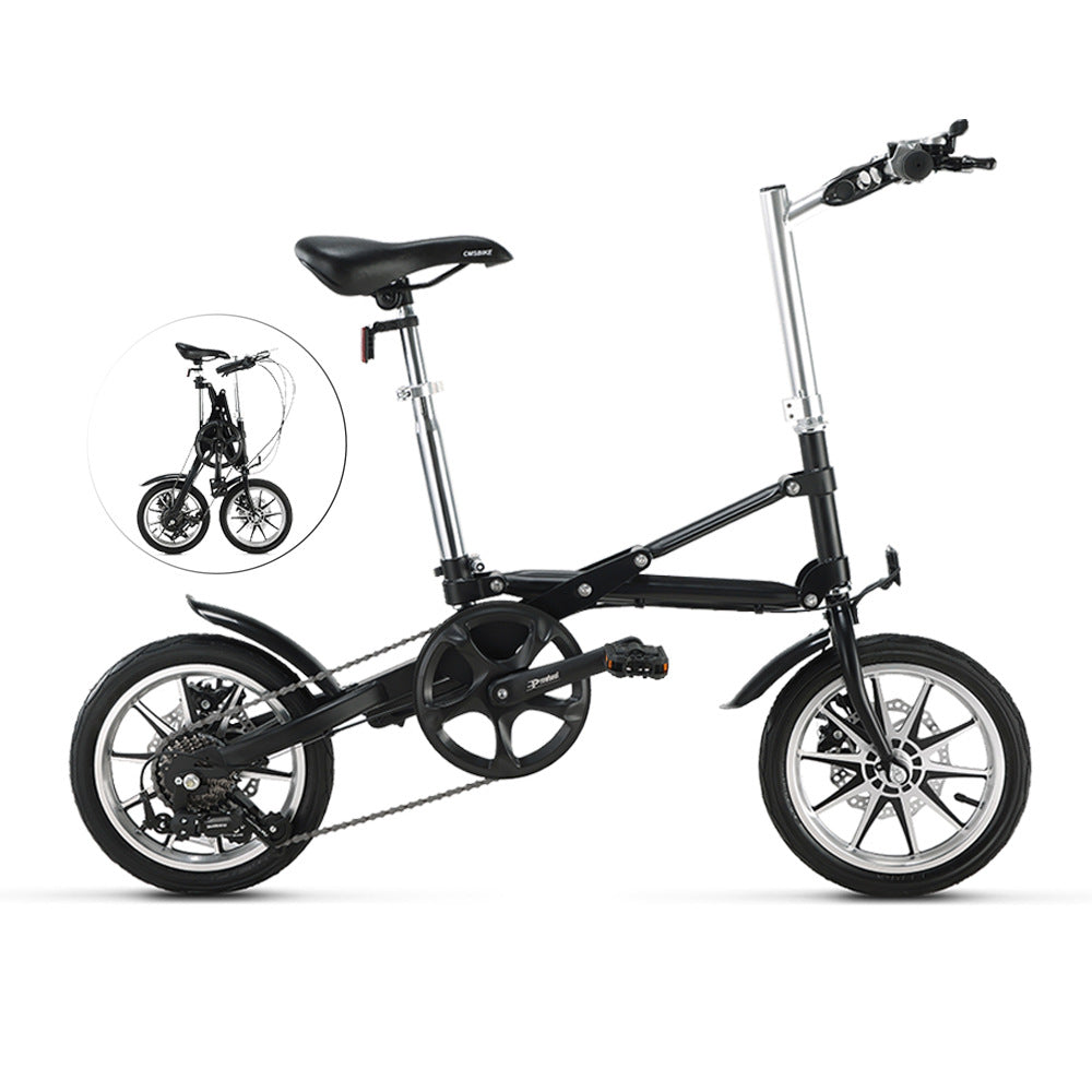 Une seconde bicyclette pliante super portable de 14 pouces