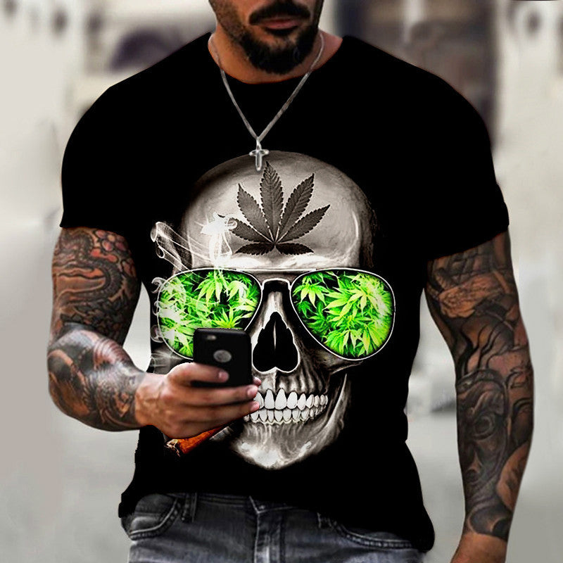 Personalized Fashion igital Skull Printed Top