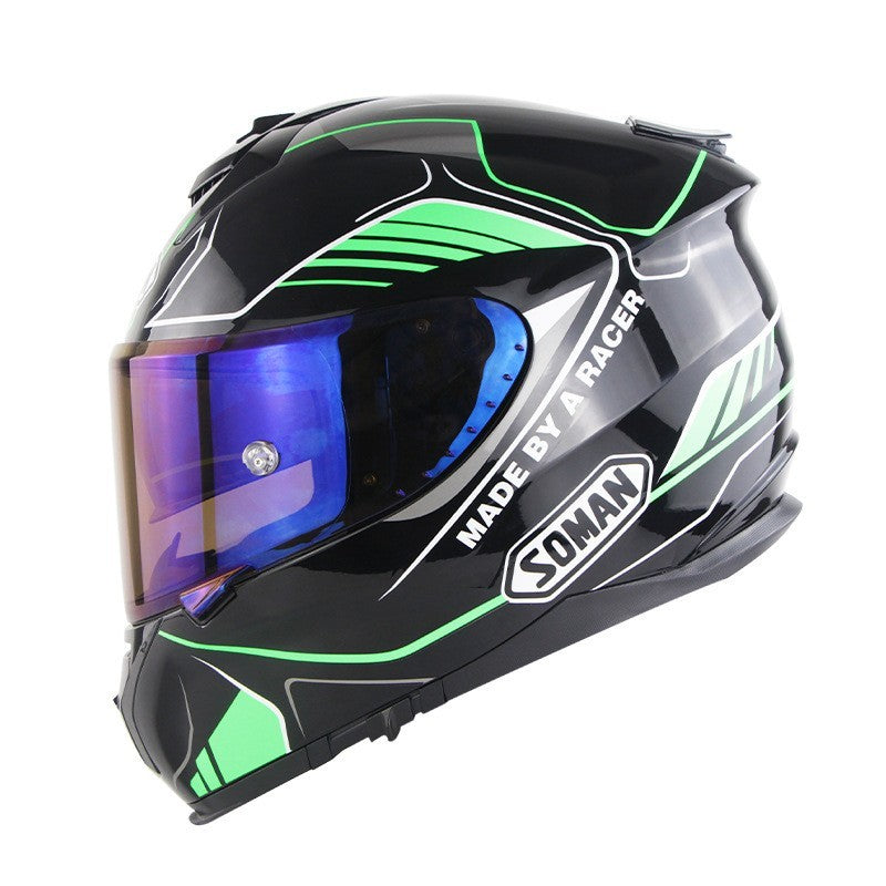 Motorcycle Full Face Helmet Motorcycle Riding Double Lens Full Cover Helmet