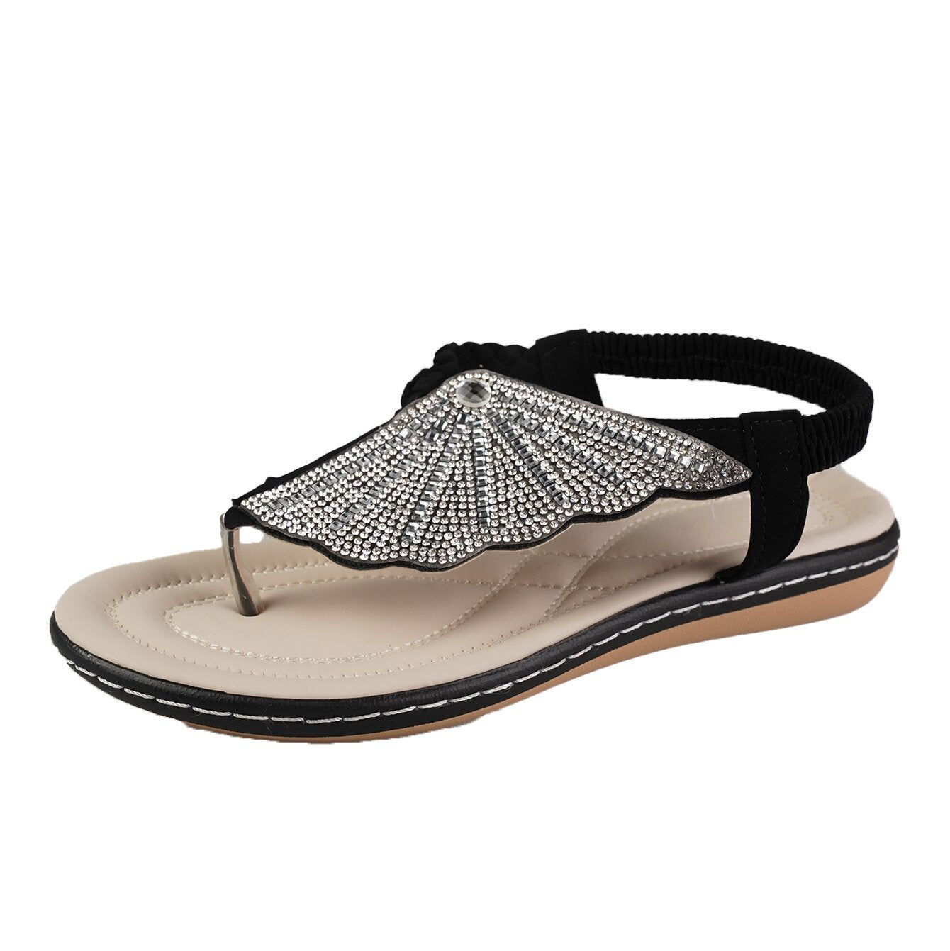 Flip-flops met strass-schelpen