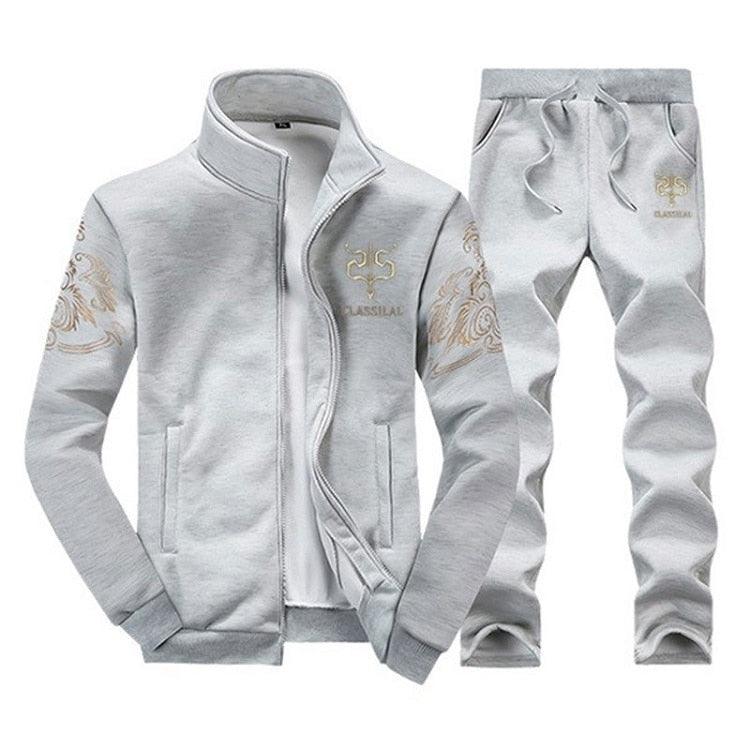 Zipper Sweat Suit Set