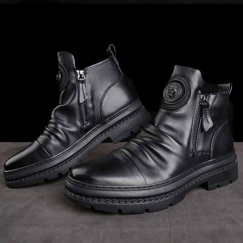 High-top Velvet Tactical Style Military Boots