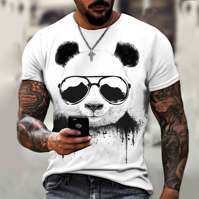 Heren Cartoon Zonnebril Panda T-shirt