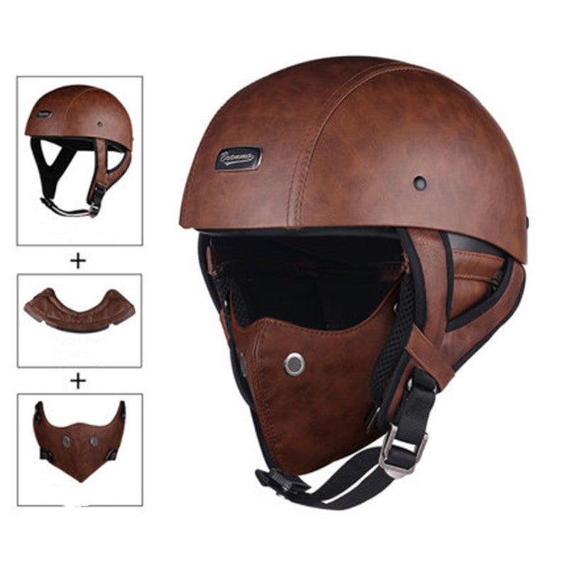 Personalized Retro Pedal Battery Motorcycle Helmet