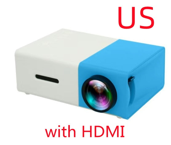 Draagbare projector 3D Hd Led Home Theater Cinema HDMI-compatibele USB-audioprojector Yg300 Mini-projector