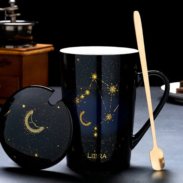 Creative Mugs With Spoon 12 Constellations