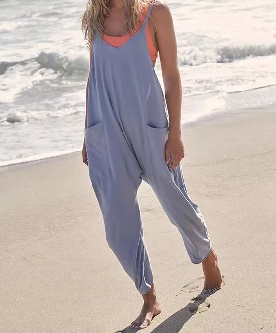 Loose Sleeveless Spaghetti Strap Jumpsuits "50% Off"