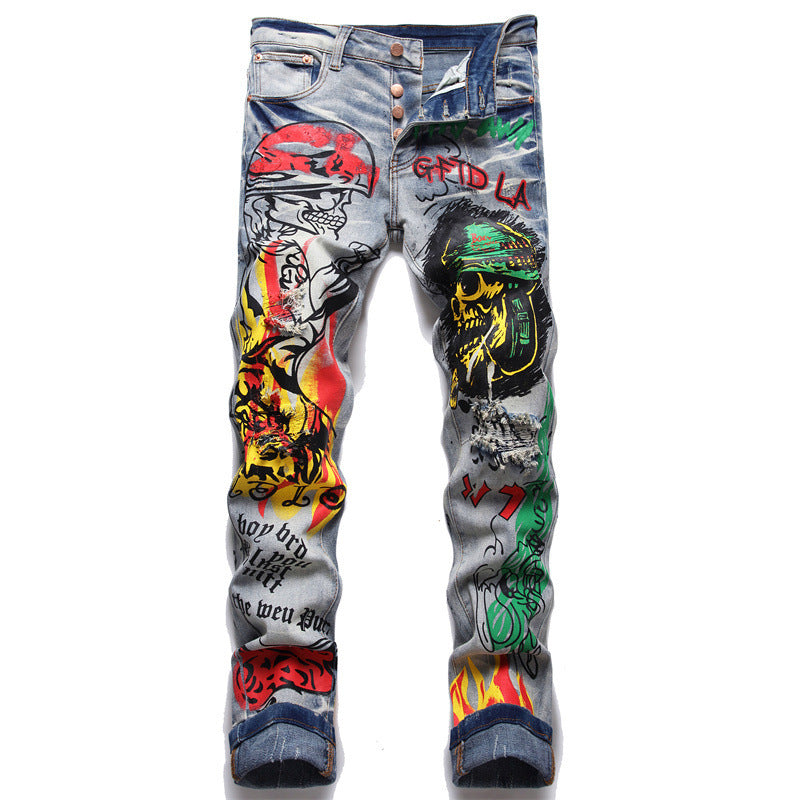 Stretch-dye skinny jeans