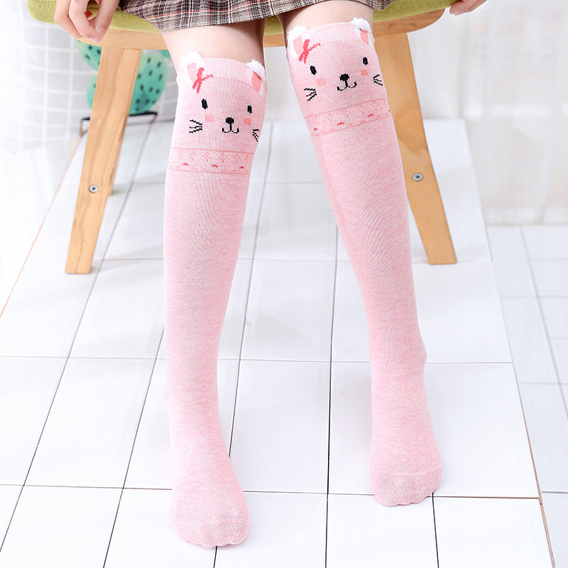 Gold Cartoon Cotton Stockings