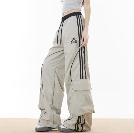 American Fashion Brand Side Striped Overalls Trousers