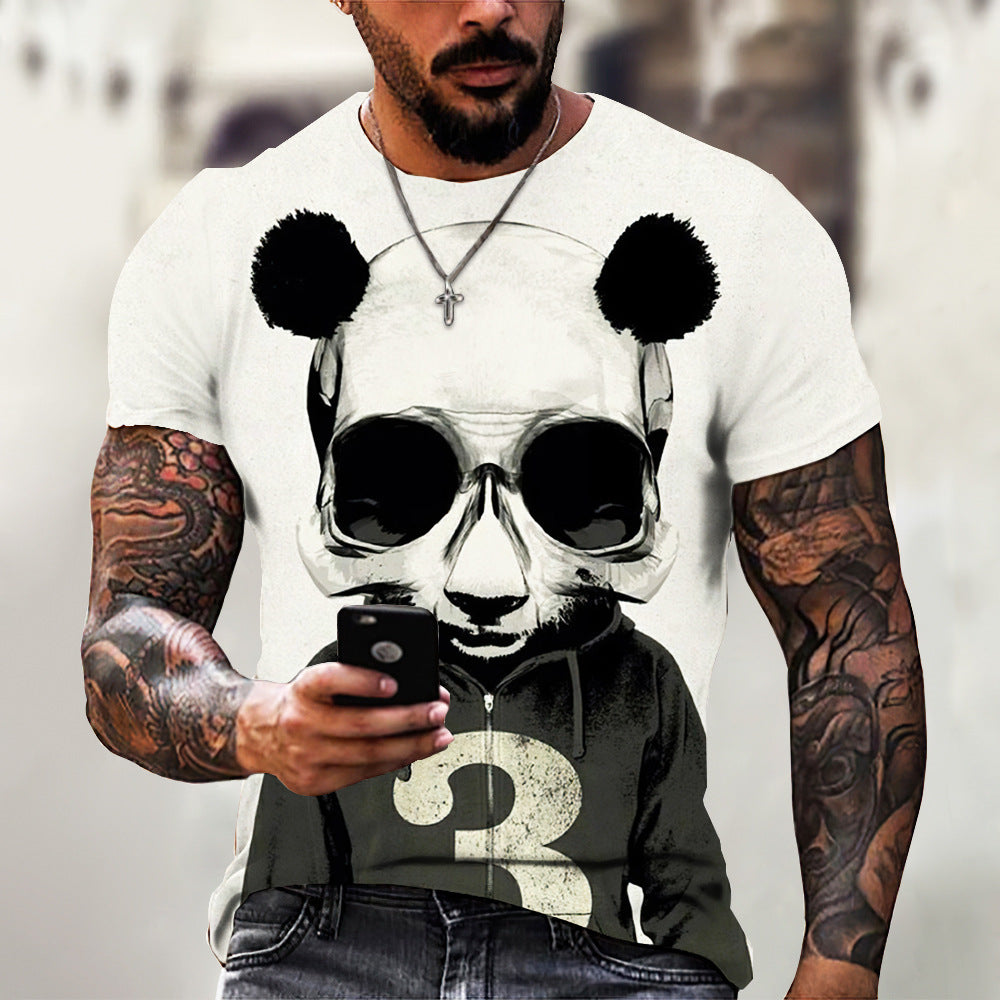 Heren Cartoon Zonnebril Panda T-shirt