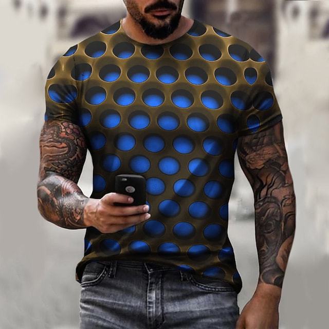 Billiards 3D Digital Printing Casual Men's Short Sleeve